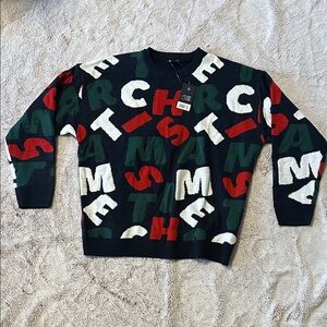 Source Unknown Multicolor Letter Crewneck Sweater